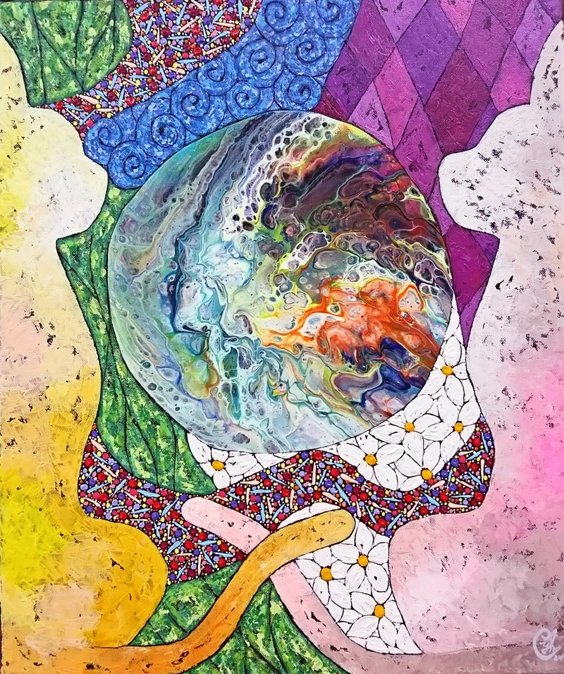 动物绘画 猫咪绘画－分享爱 猫咪 - 订制画像 - 棉．麻 多色