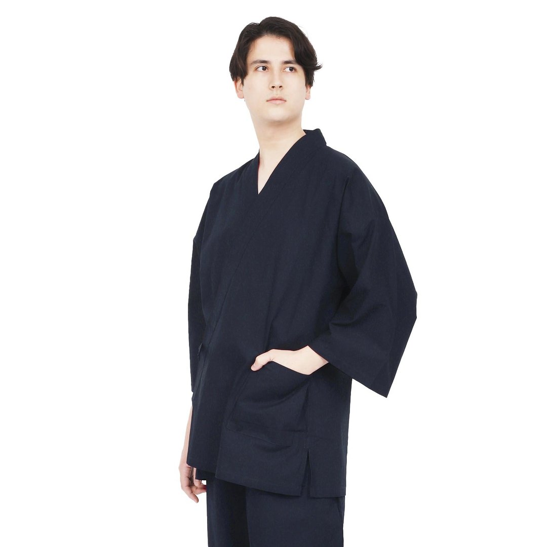 日式作务衣 Samue 纯棉居家服 宽松舒适 M-LL 绀色 - 居家服/睡衣 - 棉 