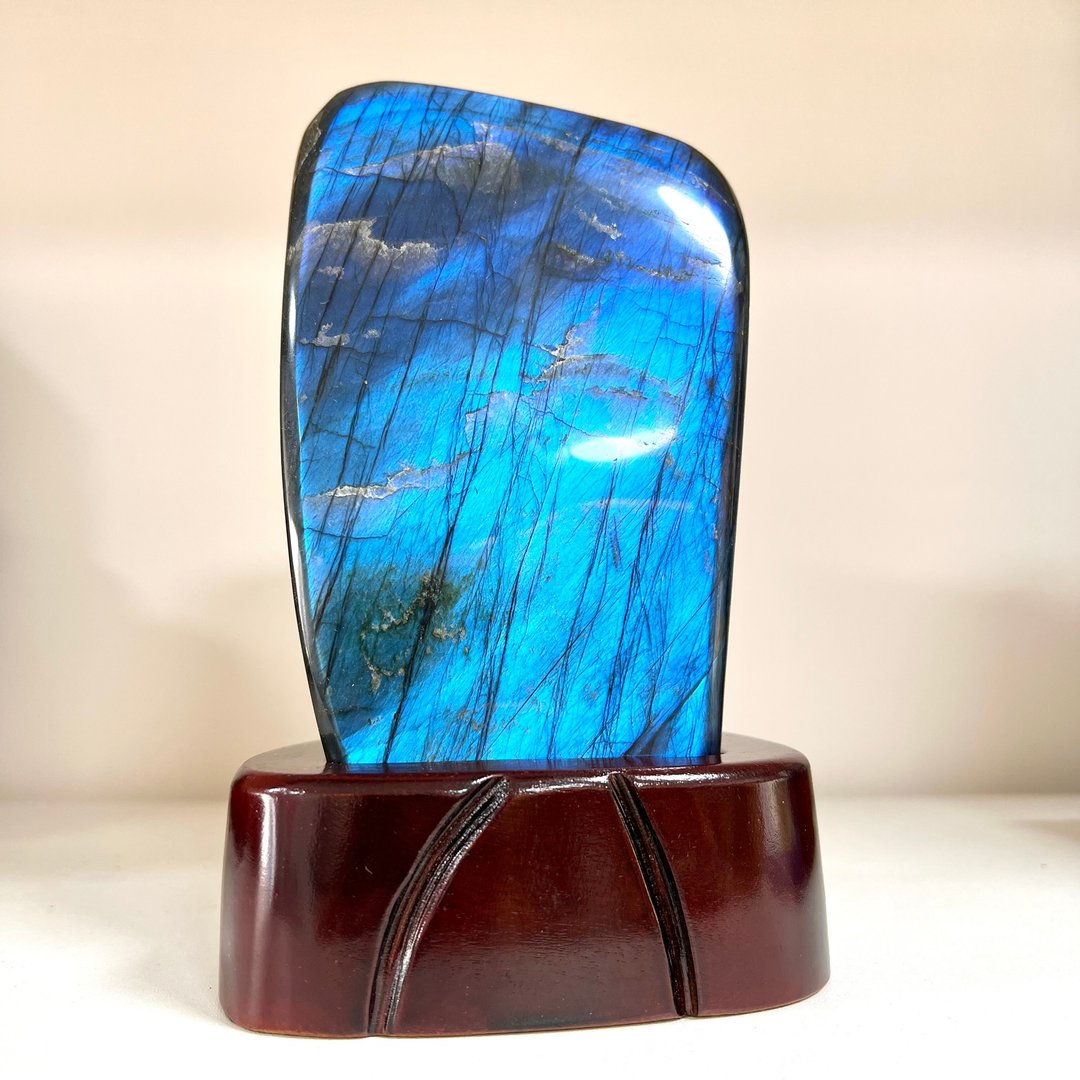 超强蓝光拉长石摆件 | 水晶 | 水晶摆件 - 摆饰 - 水晶 蓝色