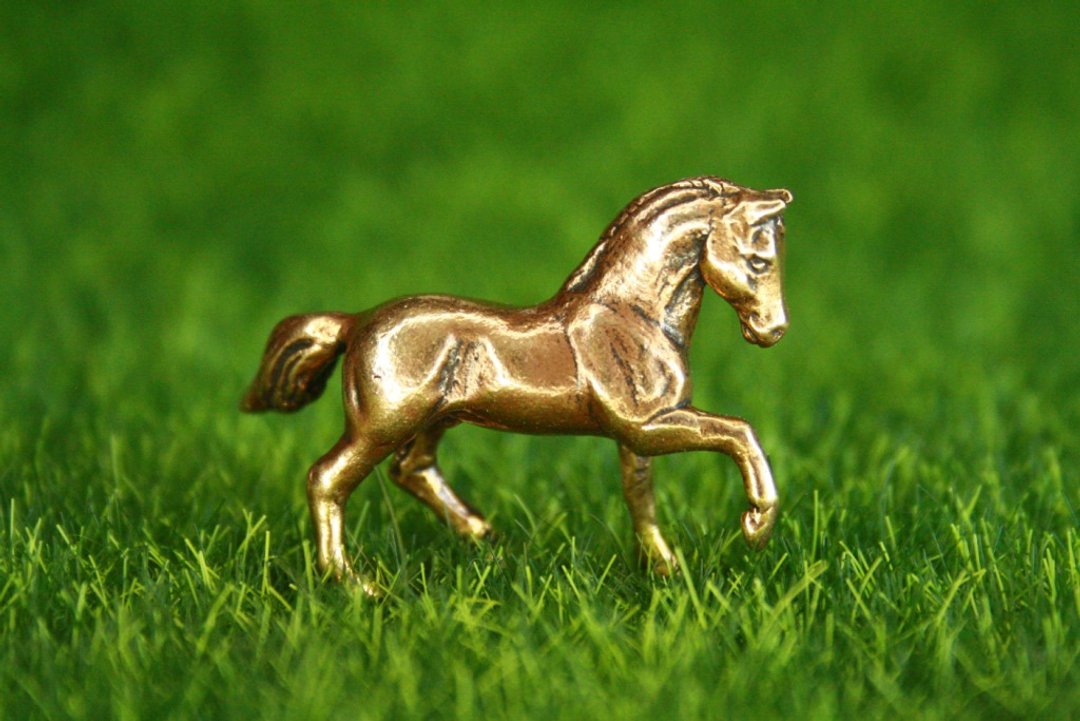 Horse  - miniature statue of bronze, metal figurine - 摆饰 - 铜/黄铜 
