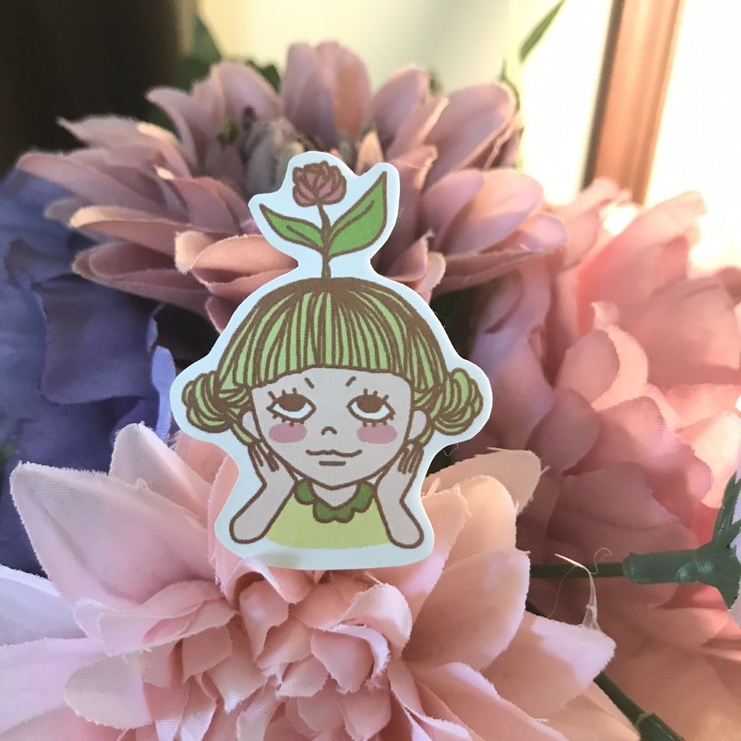 *薄荷怪兽*花开了 -贴纸 - 贴纸 - 纸 