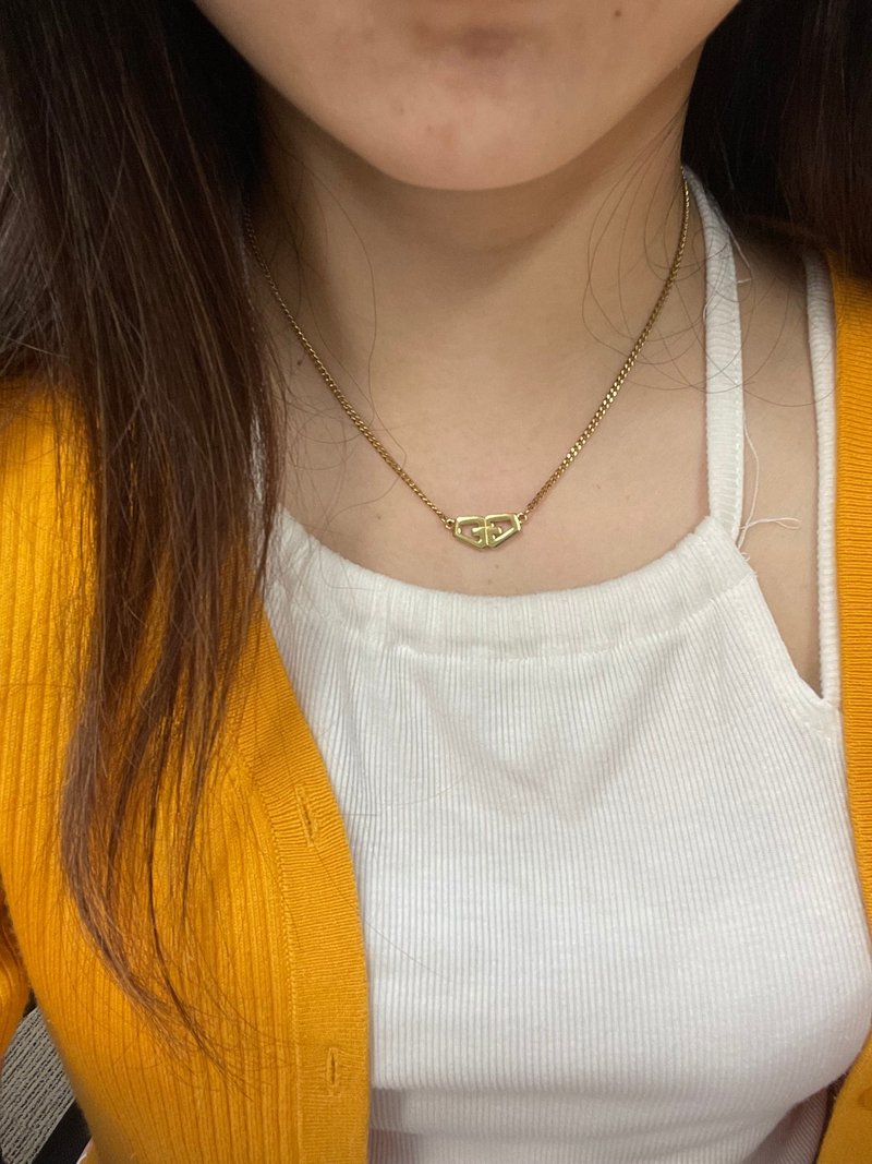 纪梵希中古双G项链 Givenchy Vintage Double G Logo Necklace - 项链 - 其他金属 金色