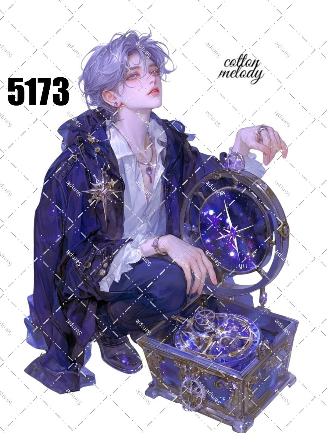 original sticker no.5173 人物贴纸 原创贴纸 原创人物贴纸 装饰贴纸 cotton melody - 贴纸 - 纸 