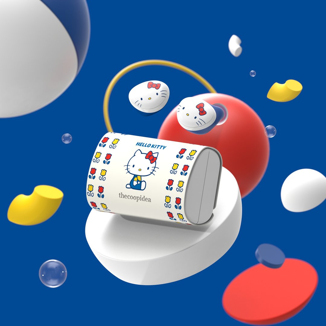 【香港限定】thecoopidea x Hello Kitty BEANS+ 真无线蓝牙耳机 - 耳机收纳 - 其他材质 