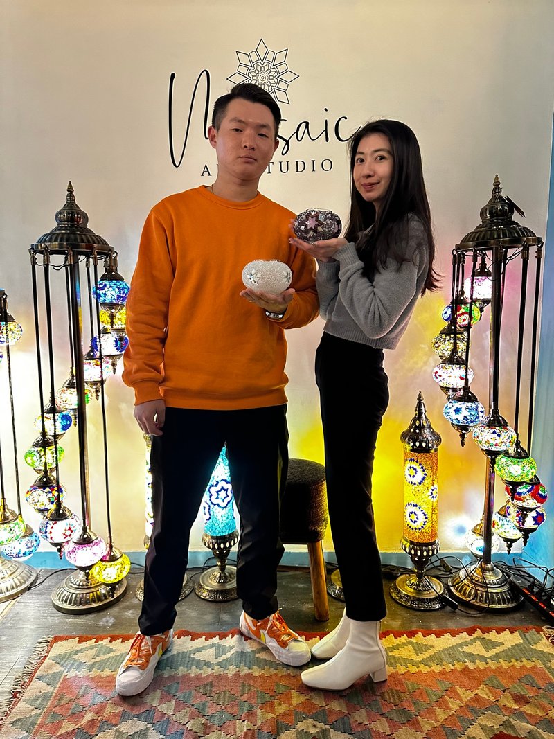 【新竹限定 】大学生第二人半价 手作马赛克灯 - 陶艺 - 玻璃 