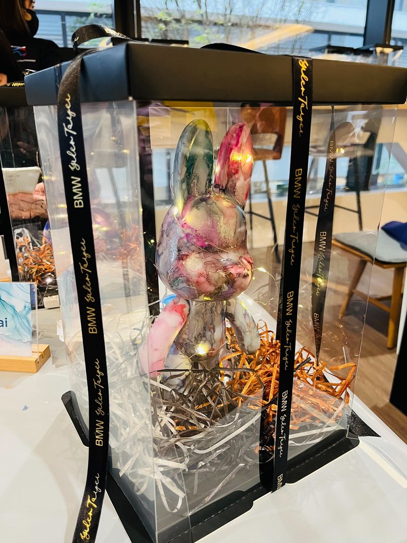 【生日礼物】【交换礼物】酒精墨水流体兔.定制化订制.全台独家 - 摆饰 - 其他材质 多色