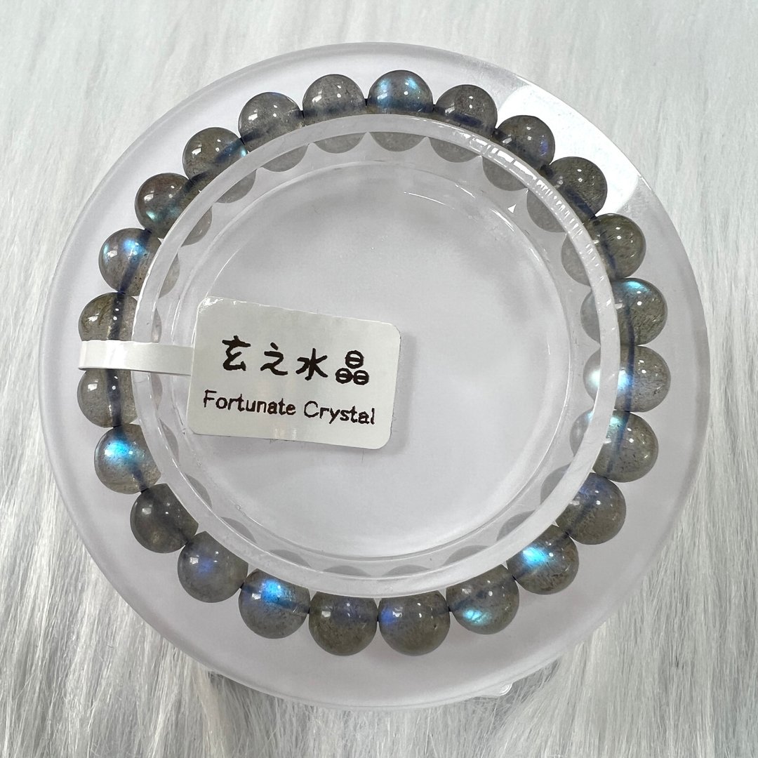 蓝光灰拉长石手串 | 水晶 | 水晶手串 | 水晶手链 | 水晶手链 - 手链/手环 - 水晶 灰色