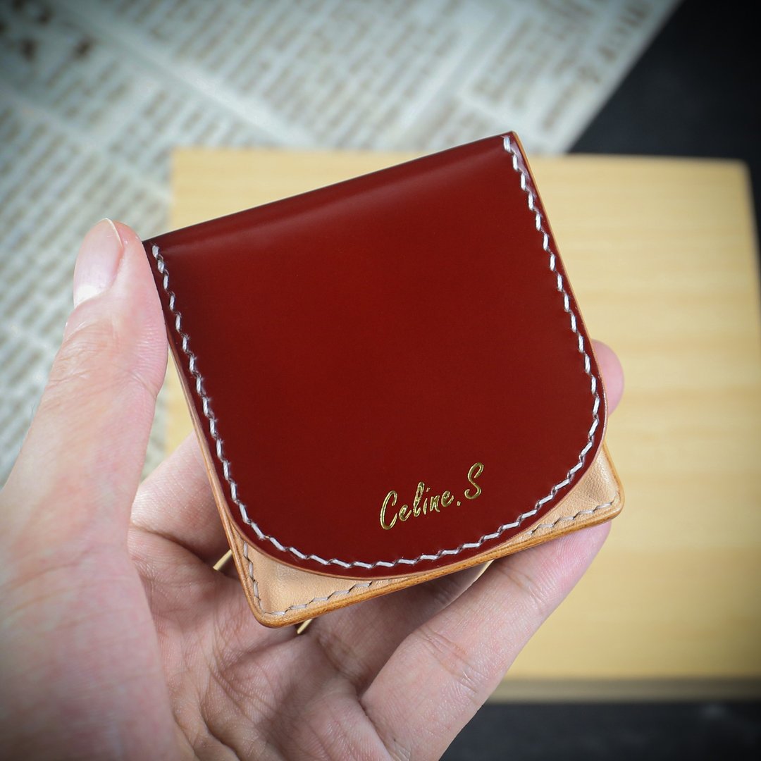 【定制化礼物】【方形零钱包/散纸包/马蹄包】Cordovan马臀皮 - 零钱包 - 真皮 多色