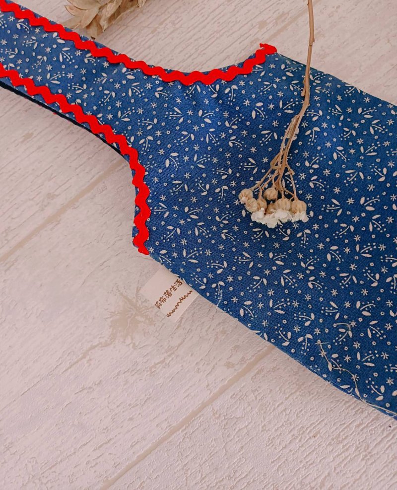 文青小碎花水壶袋  水兵织带 水壶饮料通用款 - 随行杯提袋/水壶袋 - 防水材质 