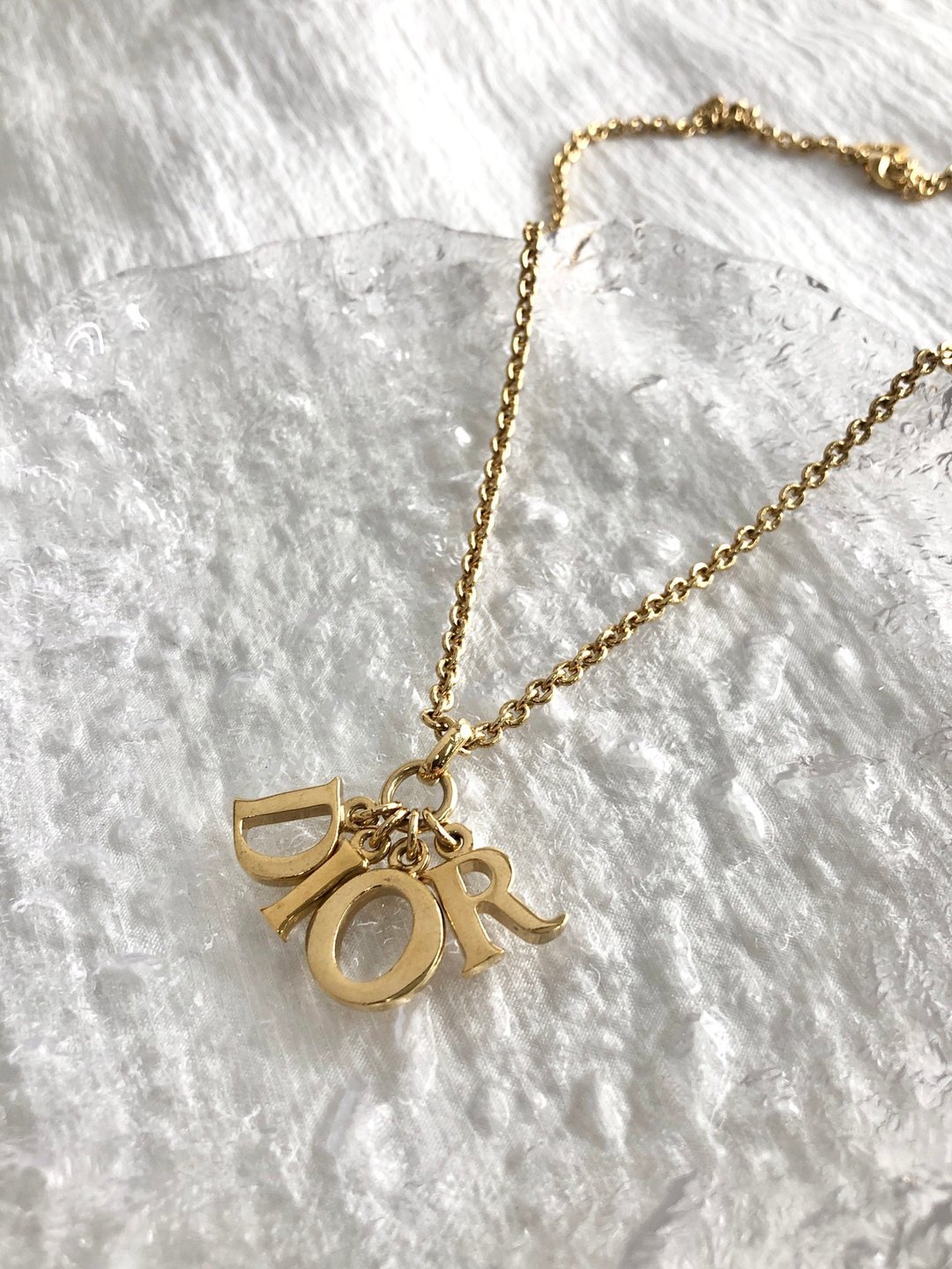 【日本直送 名牌中古包】Christian Dior 迪奥 项链 金色 DIOR logo vintage 古董 px6mfb - 项链 - 其他材质 金色
