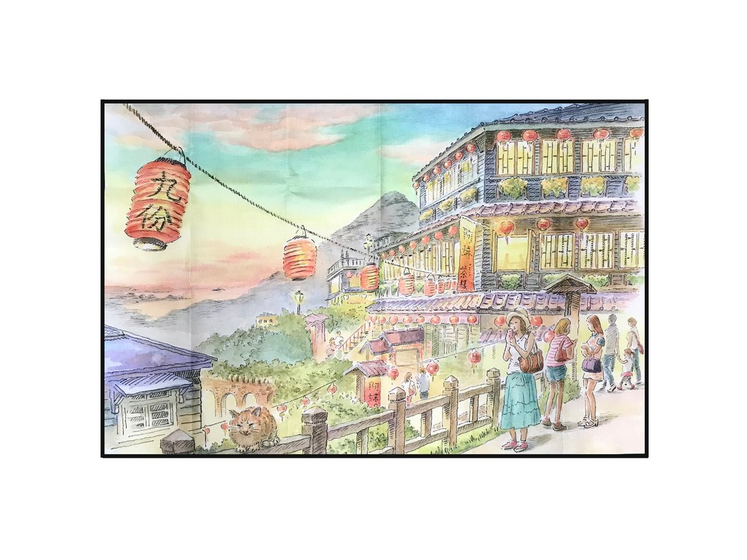 Sunny Bag - 火车头颜坊-野餐垫/休闲席-九份竖崎路茶楼夜景 - 侧背包/斜挎包 - 其他材质 