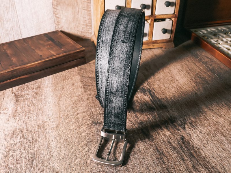 【定制化 圣诞礼物】 TWS 马缰革 手缝经典皮带・配件 - 皮带/腰带 - 真皮 多色