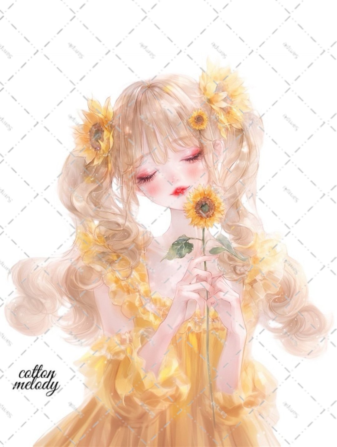 原创贴纸 no.5858 人物贴纸 原创贴纸 女孩贴纸 原创人物贴纸 - 贴纸 - 纸 