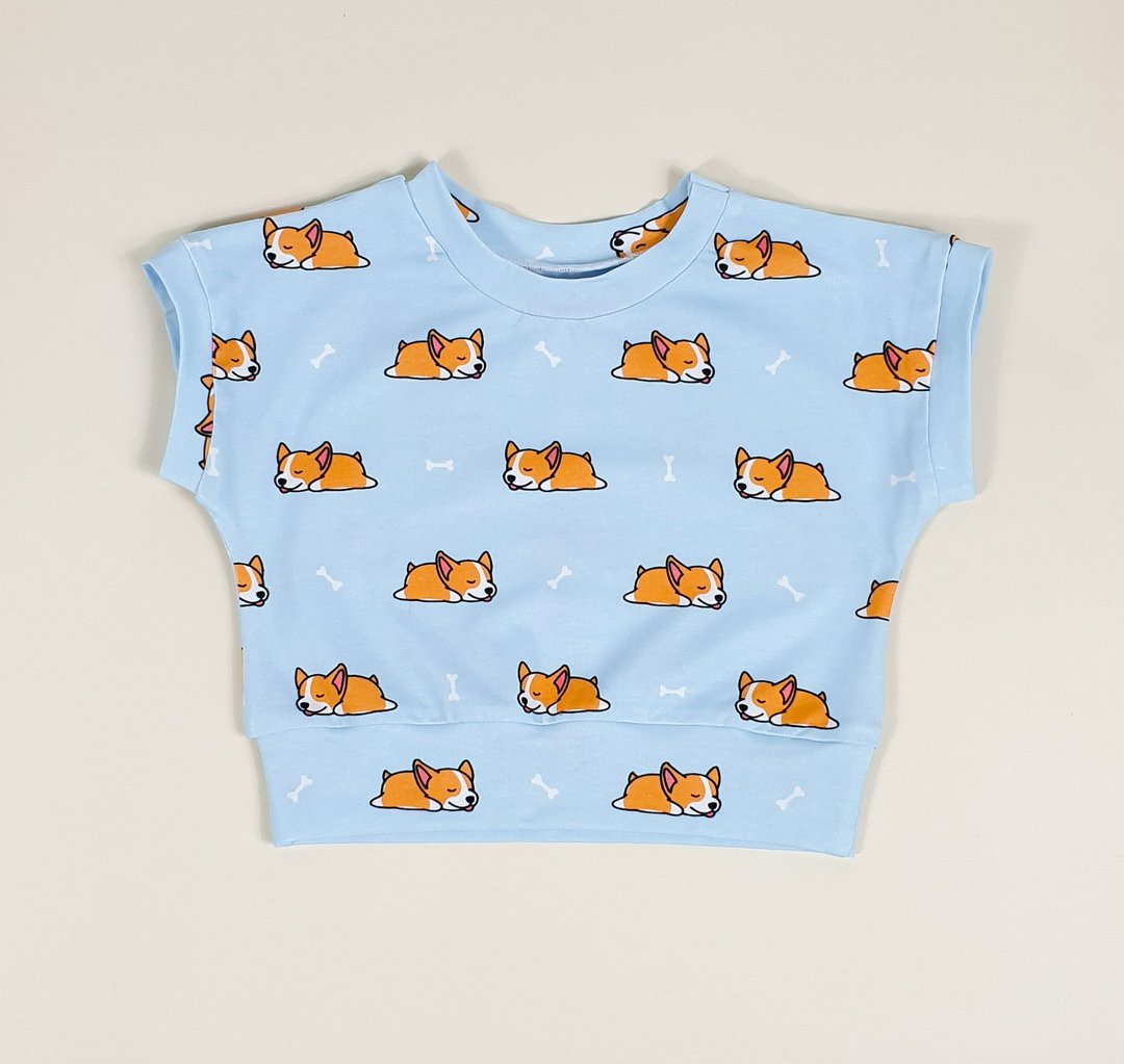 Corgi baby t-shirts, baby boy t-shirt, baby girl t-shirt,baby clothes,dogs print - 童装上衣 - 棉 多色
