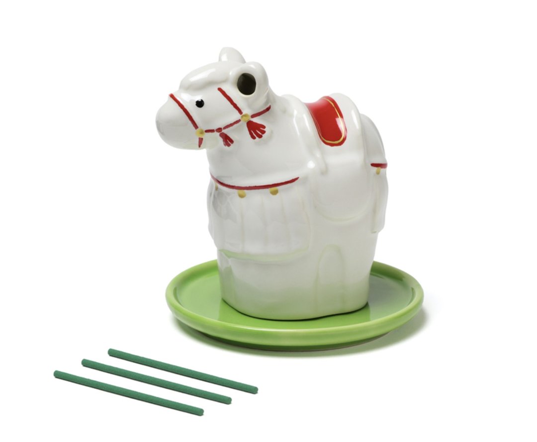 绝版品 干支香炉 生肖 午 马 日本制造 限量商品 日本完售 - 香薰/精油/线香 - 瓷 