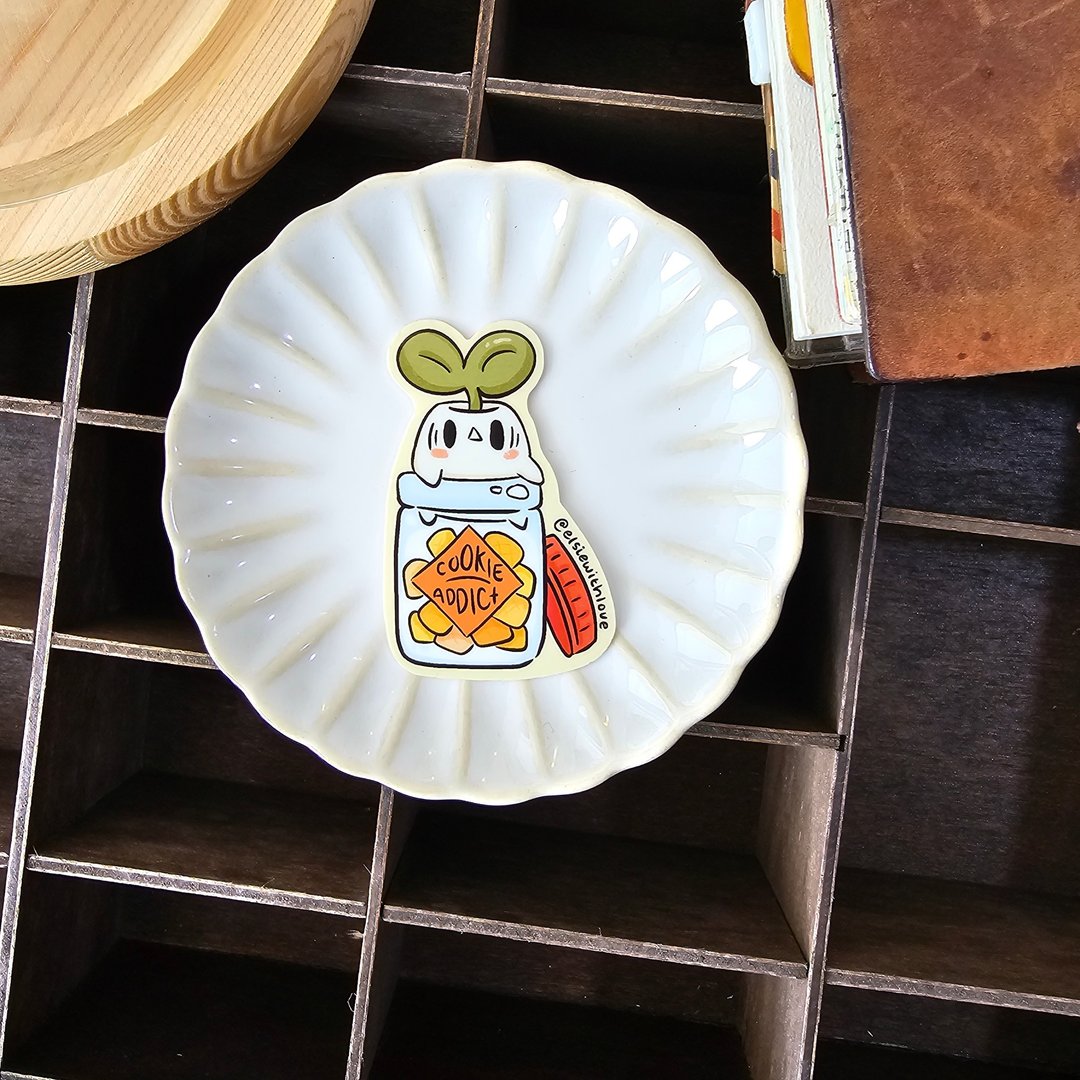 饼干成瘾 乙烯基贴纸 - 贴纸 - 其他材质 多色