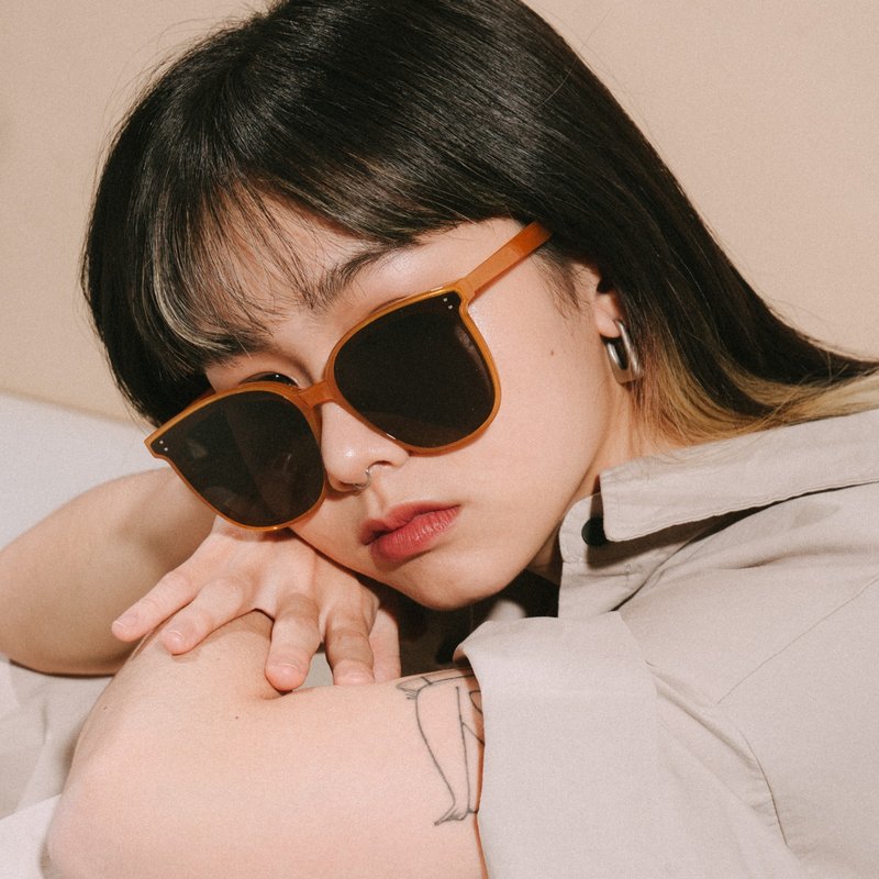 I NEED SPACE | D-Dream 日梦大框平面墨镜 - 焦糖 - 眼镜/眼镜框 - 其他材质 橘色