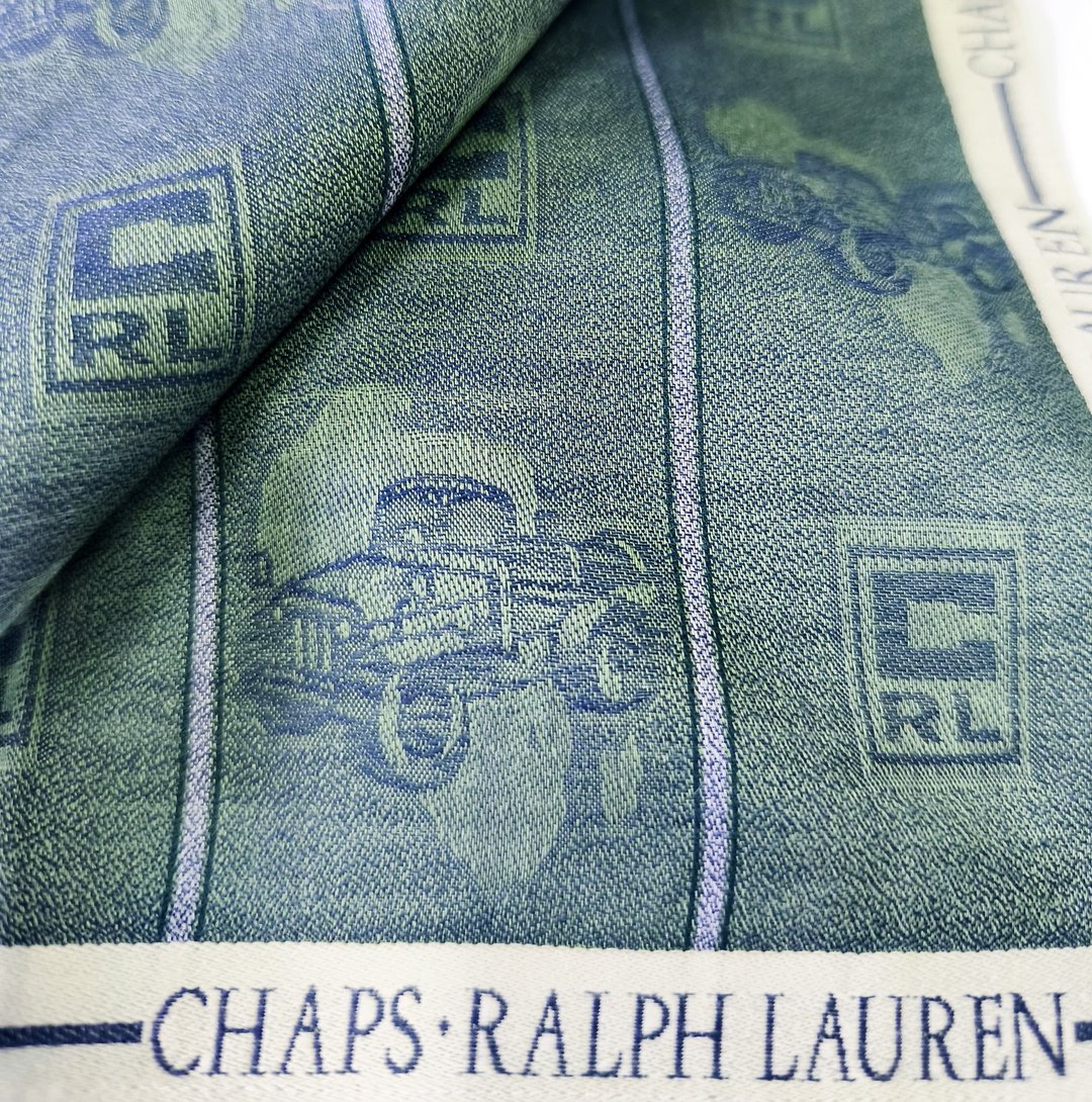 Chaps Ralph Lauren 古董手帕 绿色 19 x 18 英寸 - 手帕/方巾 - 棉 蓝色