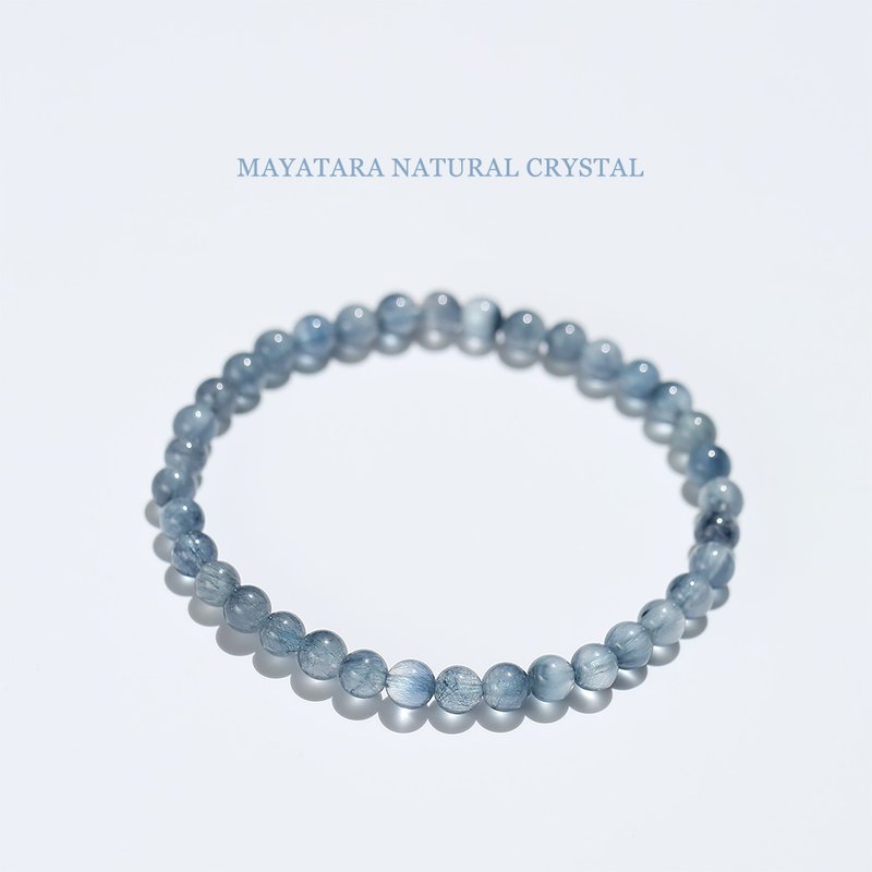 纯天然高品质蓝钢丝蓝兔毛水晶手串蓝线细发晶少量现货 - 手链/手环 - 水晶 蓝色