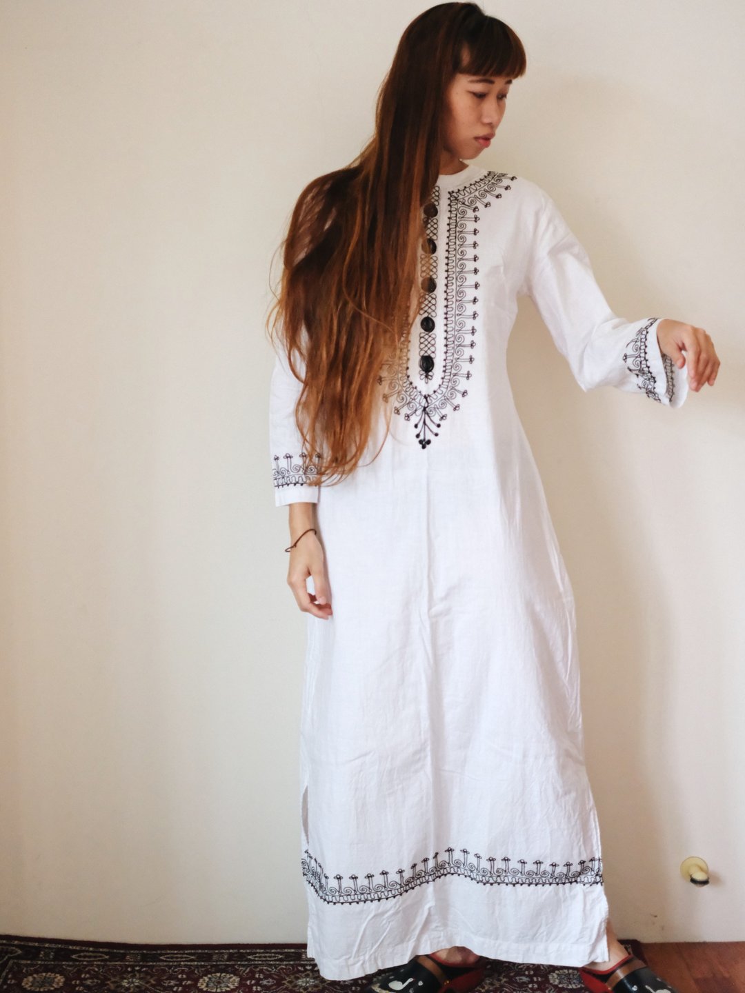 Vintage Pakistan dress 巴基斯坦刺绣洋装 - 洋装/连衣裙 - 棉 