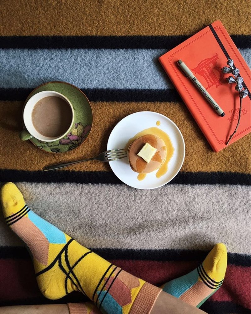 GillianSun Socks Collection 【HOT 热销款】1626YL - 袜子 - 棉．麻 黄色