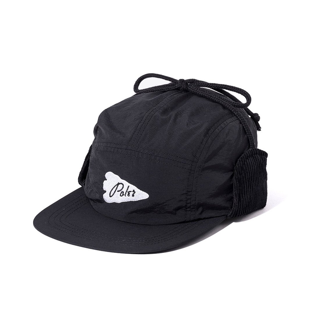 日本限定 POLER NYLON FLAP CAP 尼龙翻盖遮耳帽 / 黑 - 帽子 - 其他材质 黑色