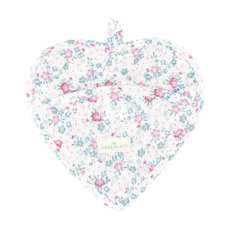 【新品】丹麦GreenGate Allyna white 心形锅垫2入 - 餐垫/桌巾 - 聚酯纤维 多色