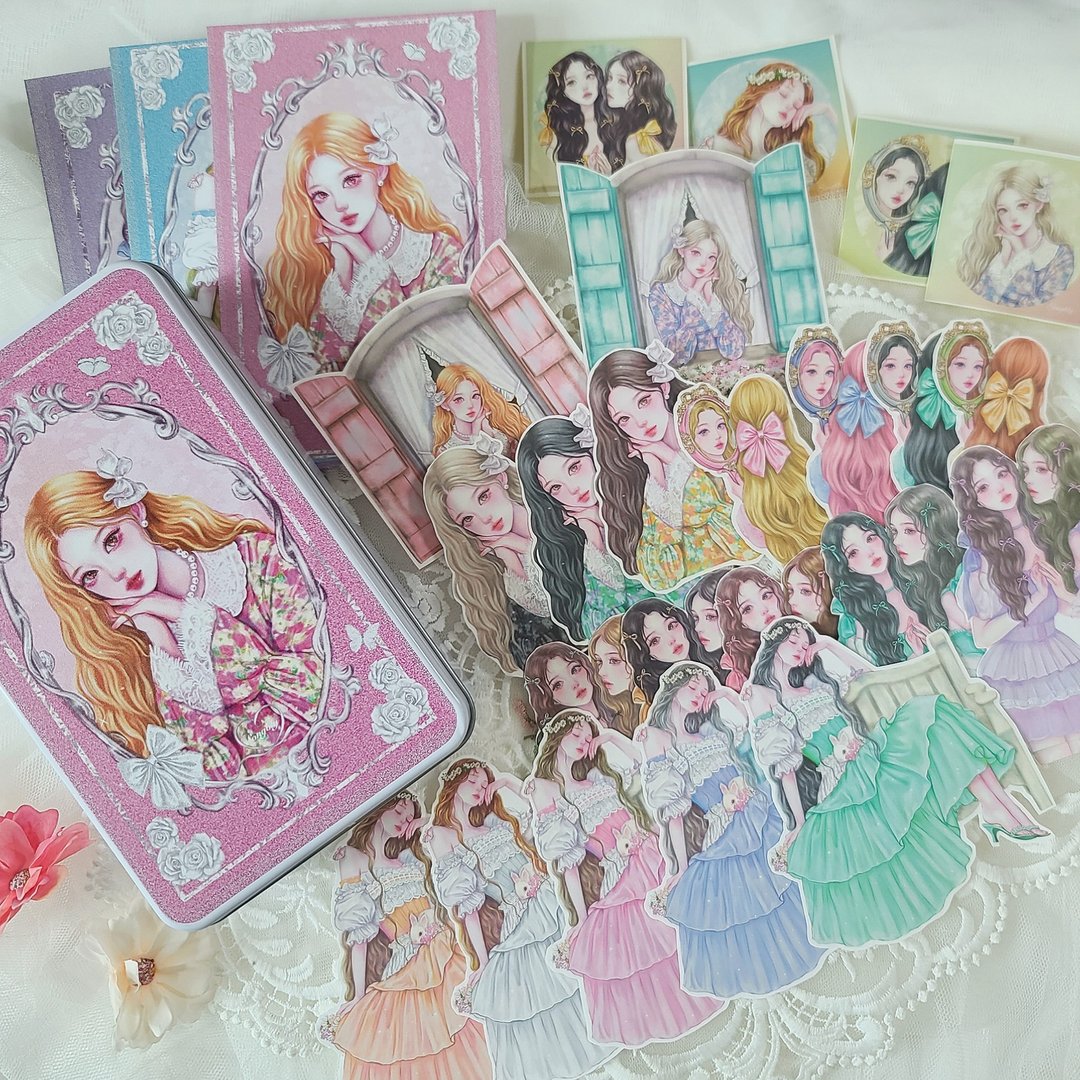 Reina 铁盒组 + April 试用包 套组 - 贴纸 - 其他金属 多色