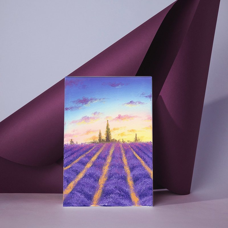 【体验】台中油画体验课程/普罗旺斯的薰衣草/台中画室 - 插画/绘画/写字 - 棉．麻 