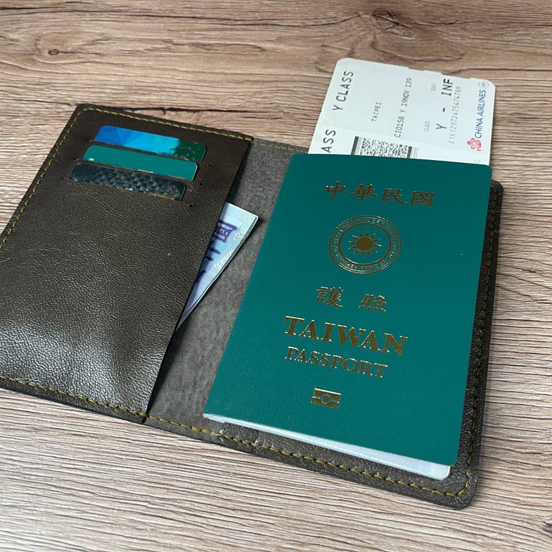 皮革护照套 护照夹 护照包 手作礼物 可定制 - 护照夹/护照套 - 真皮 