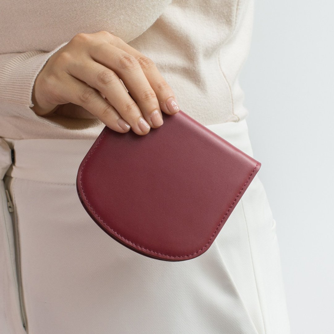 ARCH slim leather wallet in Dark red - 皮夹/钱包 - 真皮 红色