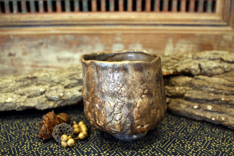 柴烧 | 落灰志野茶碗 - 茶具/茶杯 - 陶 卡其色