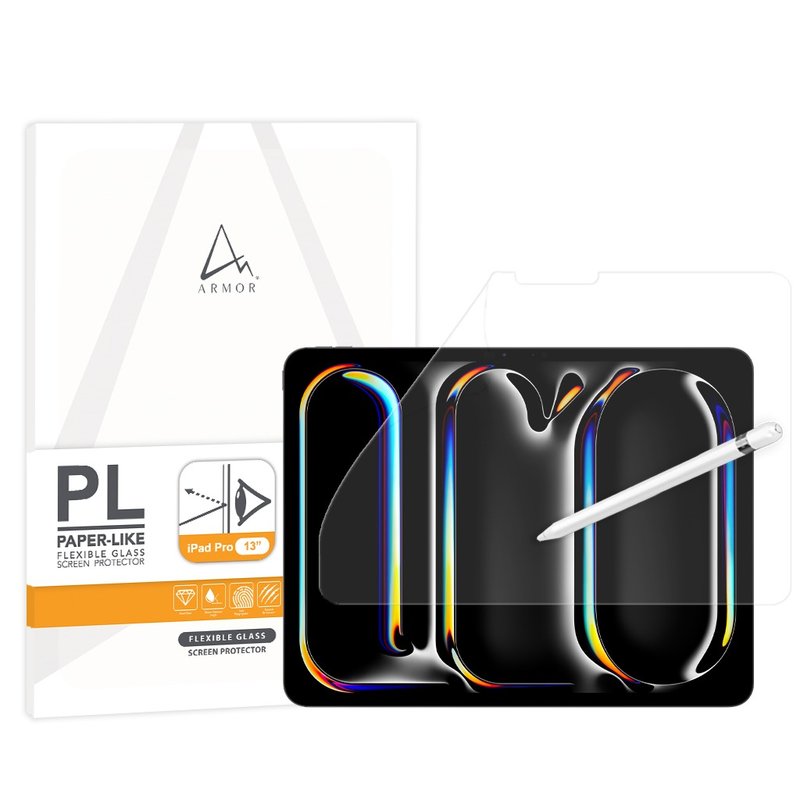 ARMOR iPad Pro 11(M5,2025/M4,2024)软性玻璃类纸萤幕保护膜 - 平板/电脑保护壳 - 其他材质 