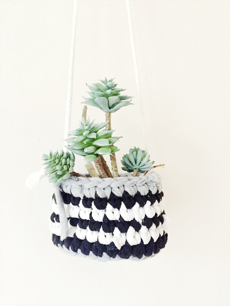 【endorphin】编织收纳置物篮/笔筒/花器/烛台 - 收纳用品 - 棉．麻 灰色