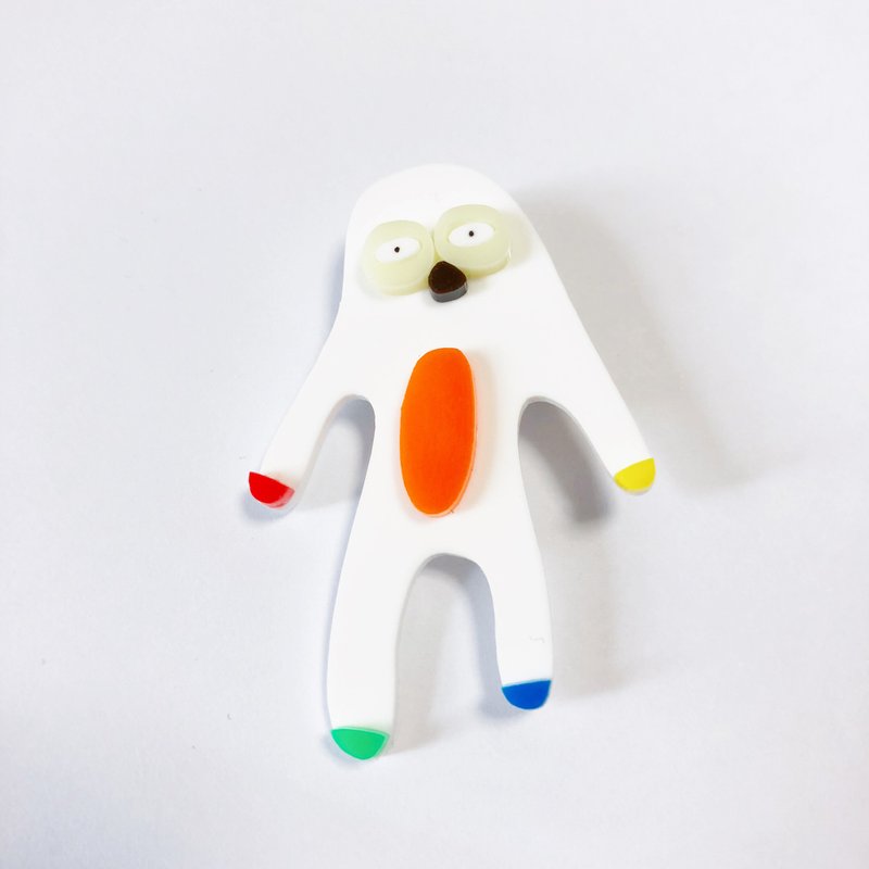 Shironamake brooch - 胸针 - 压克力 白色