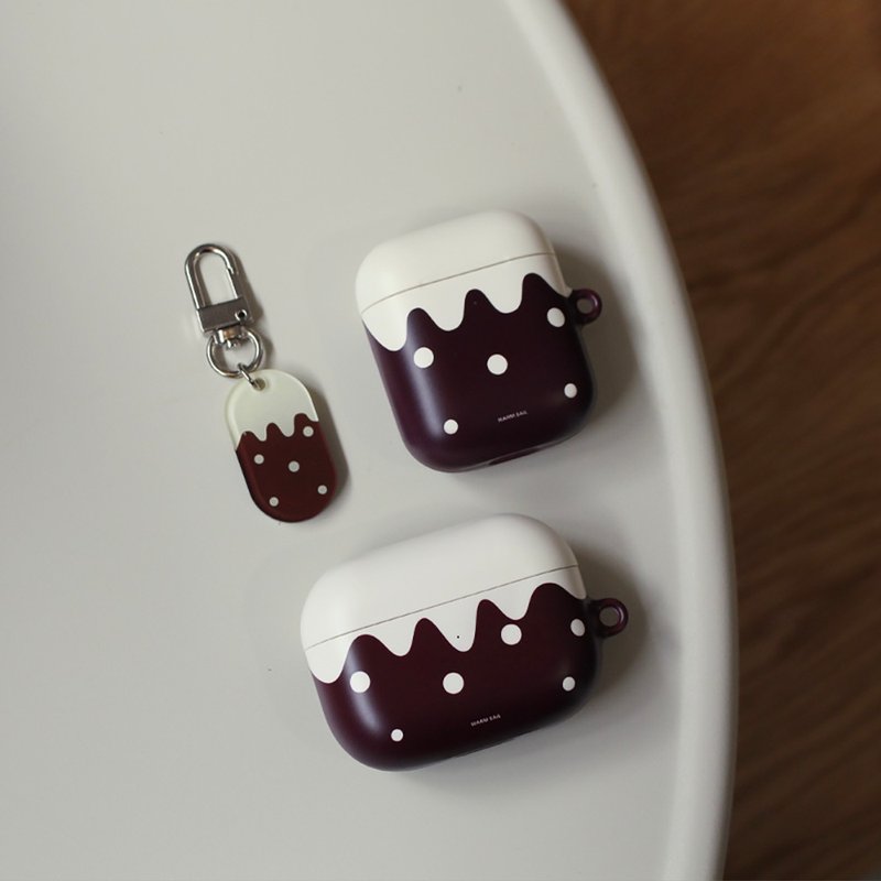 WARMSAiL 梦龙雪糕巧克力硬壳韩国适用苹果无线耳机壳小挂件简约 - 手机配件 - 其他材质 