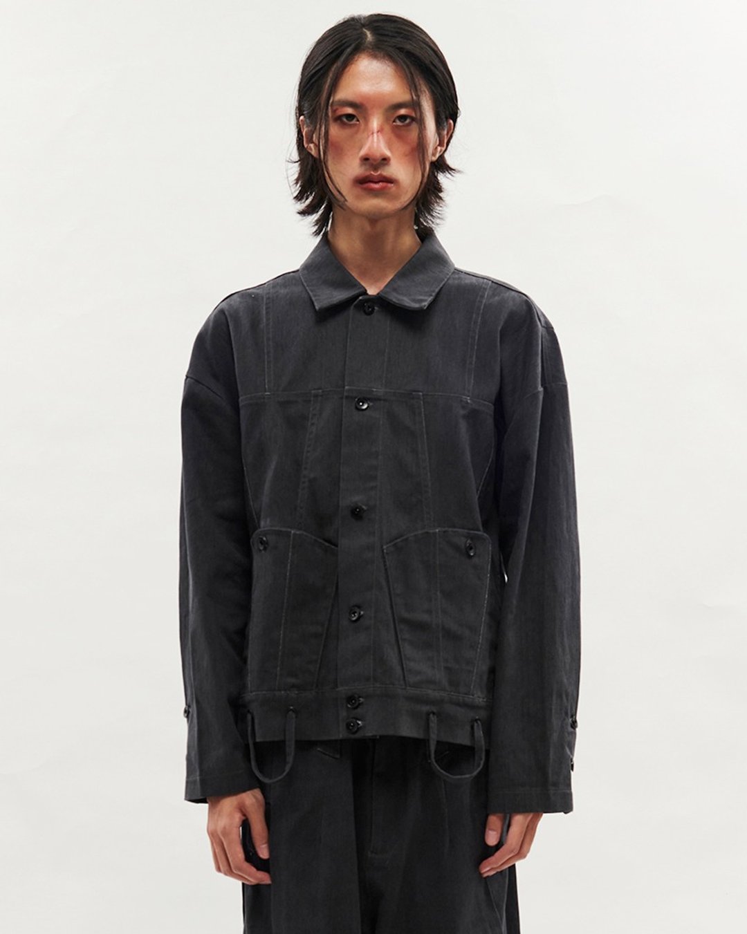 Denim Jacket - 男装外套 - 棉．麻 黑色