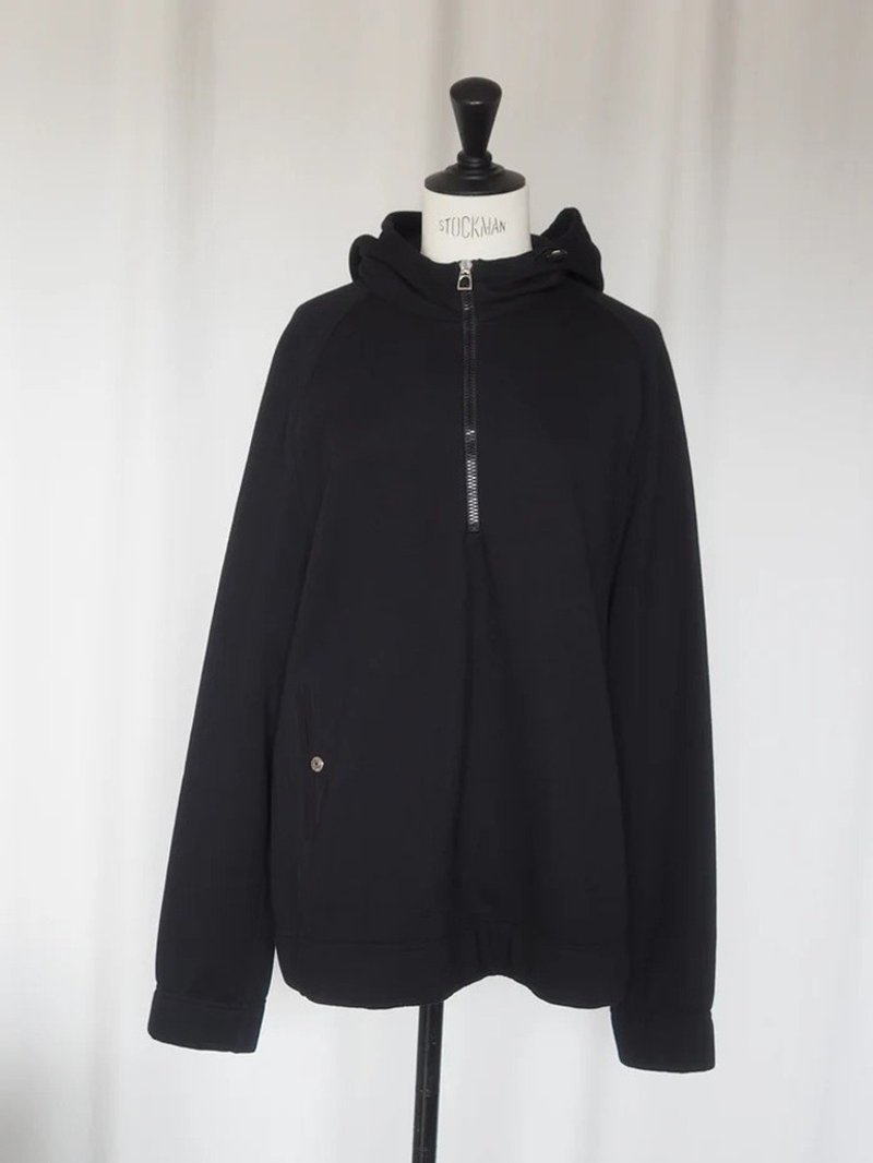 HERMÈS 半拉链爱马仕经典钮扣运动衫 黑色 古董精品 - 女装上衣 - 其他材质 黑色