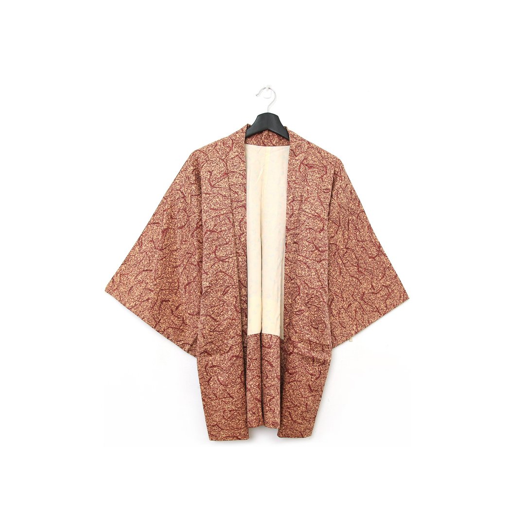 Back to Green- 日本带回羽织 线条笔触 kb-40vintage kimono - 女装休闲/机能外套 - 丝．绢 