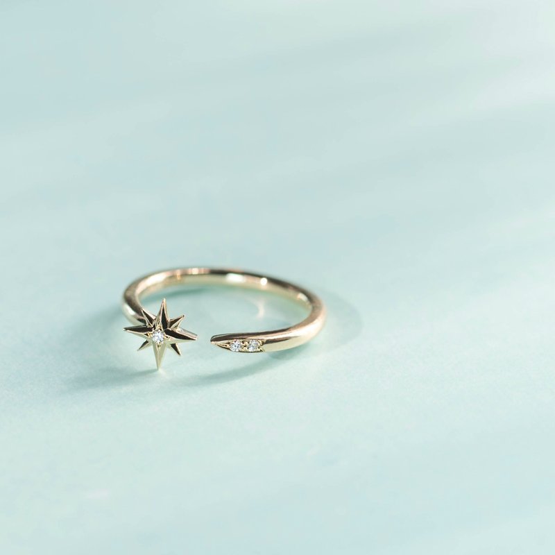 K14YG×钻石 0.017ct / 天狼星 -戒指- - 戒指 - 宝石 金色