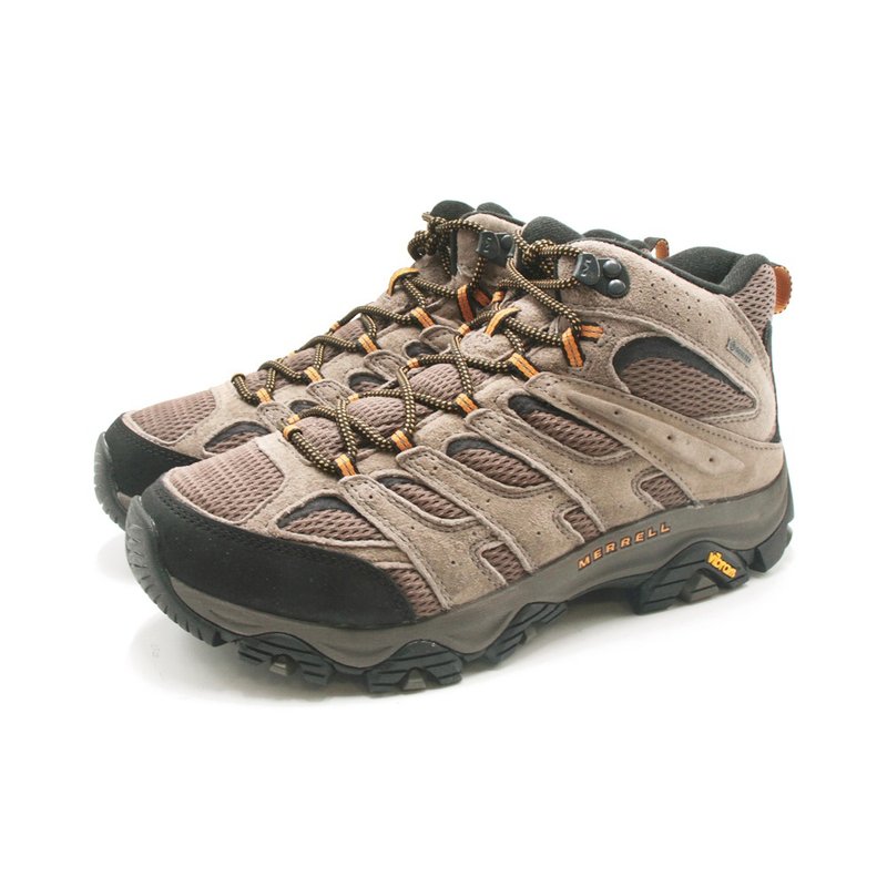 MERRELL MOAB 3 MID GORE-TEX防水登山中筒透气健行鞋  男鞋-卡其 - 男款运动鞋/球鞋 - 防水材质 