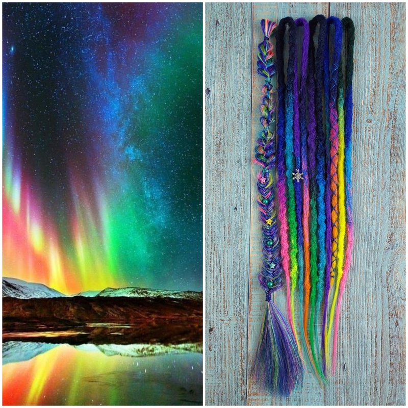 Aurora 合成 dreadlcoks |重音恐惧 |接发 - 发饰 - 其他材质 多色