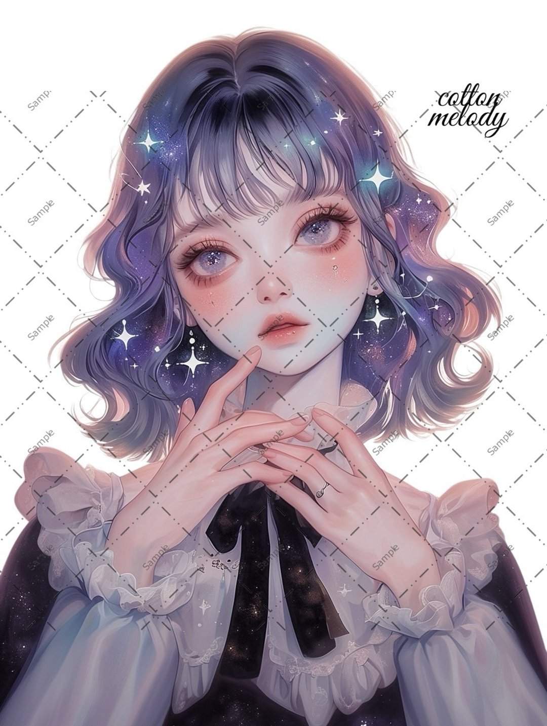 original sticker no.1645 人物贴纸 原创贴纸 人物贴纸 女孩贴纸 原创人物贴纸 - 贴纸 - 纸 