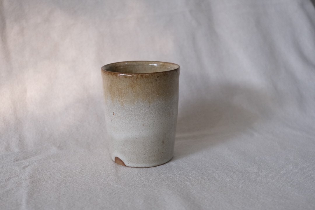 茶色晕染握杯、茶杯 - 茶具/茶杯 - 陶 