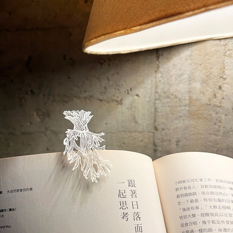 蕨类标本纸雕3.0-爪哇鹿角蕨|装饰 书签 礼物 母亲节 鹿角蕨 植物 - 书签 - 纸 白色