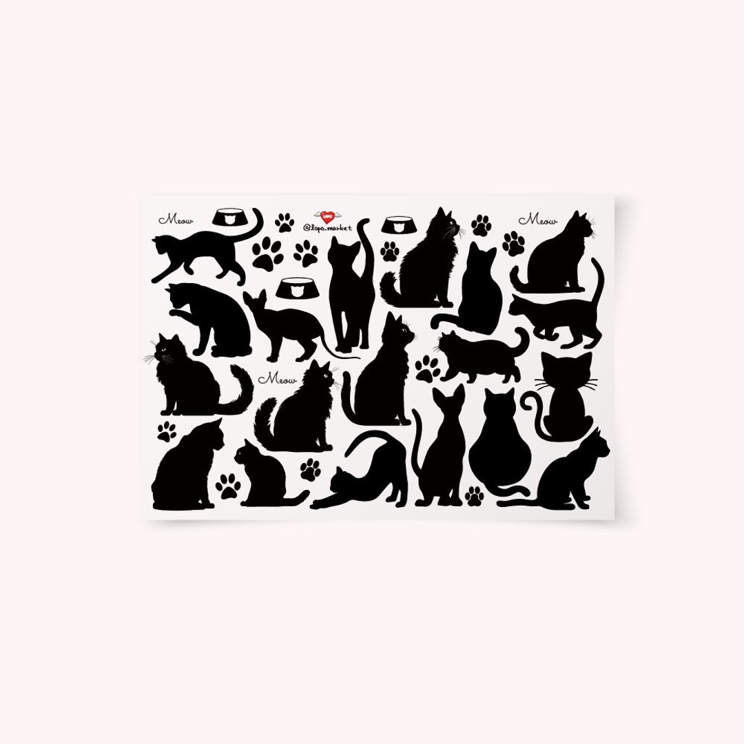 黑猫 _ 贴纸 - 贴纸 - 其他材质 