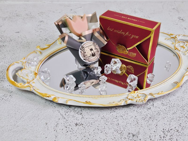 【美好郁见你】客订蜡烛 花束 花礼 蜡烛 天然大豆蜡 郁金香 送礼 - 香薰/精油/线香 - 蜡 红色