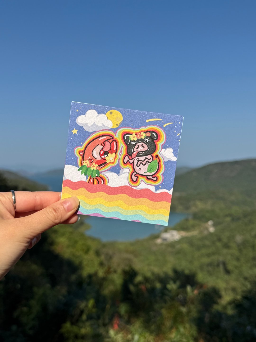FATGUYS Friends 开心游太空明信片 - 卡片/明信片 - 纸 多色