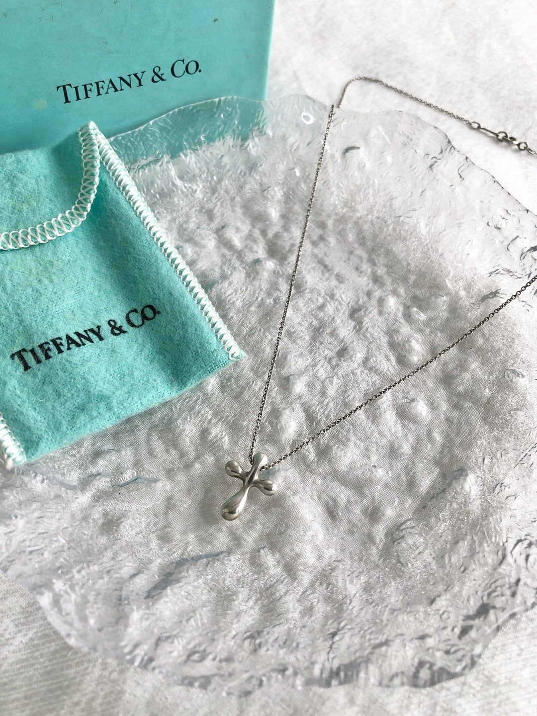 【日本直送 名牌中古包】Tiffany & Co. 蒂芙尼 项链 银色 十字架 925 vintage 古董 szwssf - 项链 - 纯银 银色