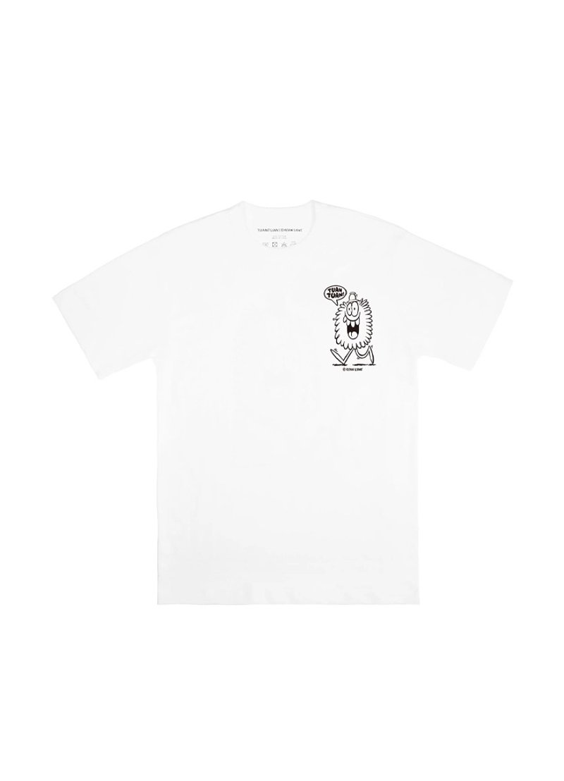 团团 x Kevin Lyons 小怪兽国际联名棉质T-shirt - 女装 T 恤 - 棉．麻 白色